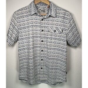 Howler Brothers‎ Short Sleeve Button Down Shirt S Geometric Print Surf Western